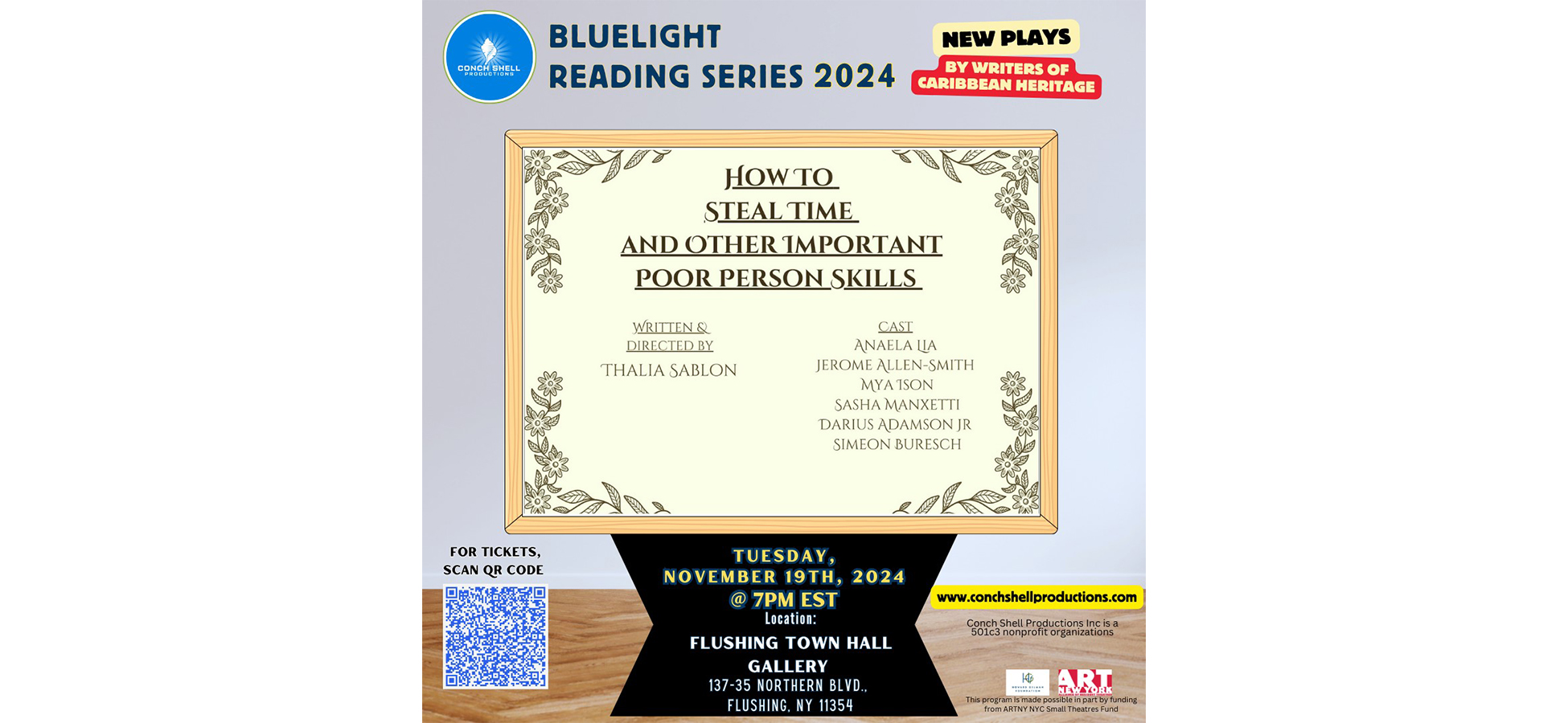 Conch Shell Production presents: Bluelight Reading Series